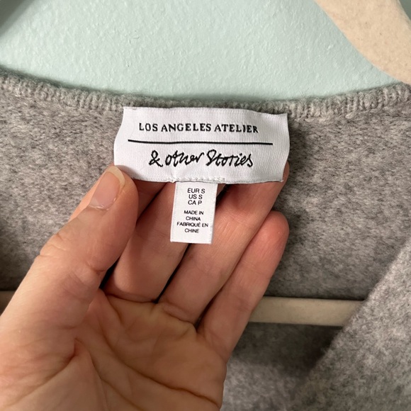 & Other Stories Wool Blend Wrap Sweater - Picture 2 of 3